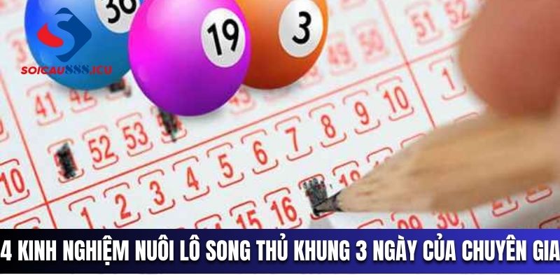 4 kinh nghiệm nuôi lô song thủ khung 3 ngày của chuyên gia