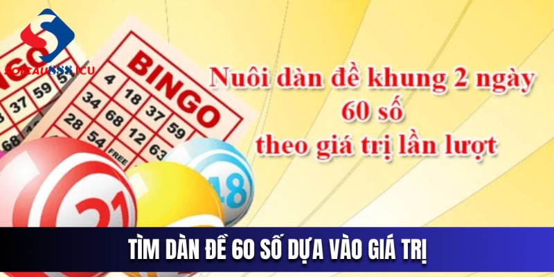 Khách hàng hãy tìm dàn đề 60 số dựa vào giá trị chính xác và áp dụng