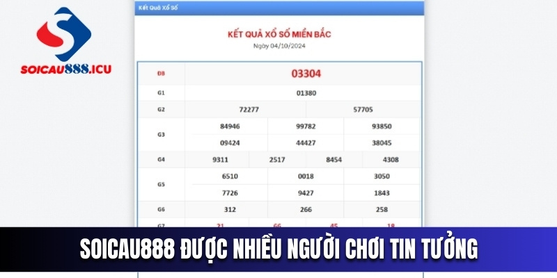 Soi cầu tại Soicau888 được nhiều người chơi tin tưởng